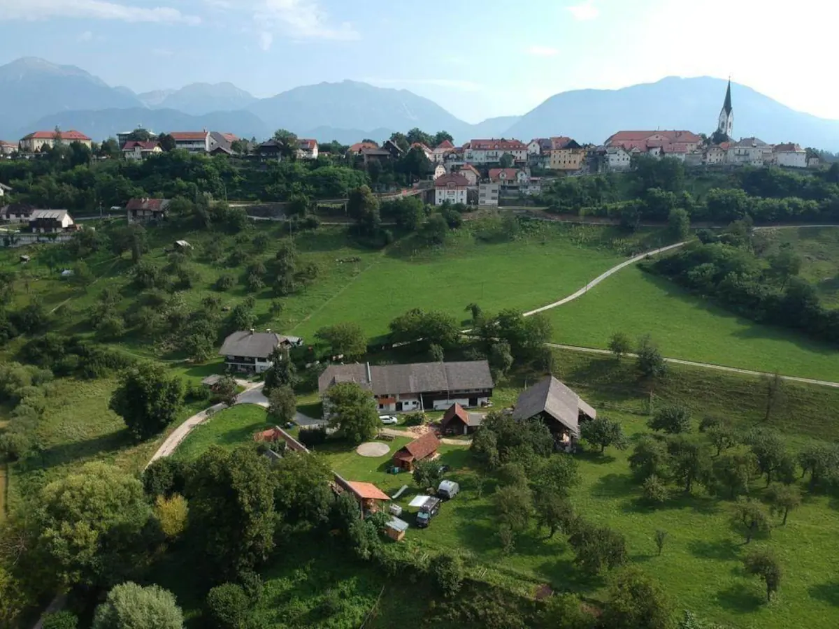 Apartmaji Radovljica beehive cabin on a farm